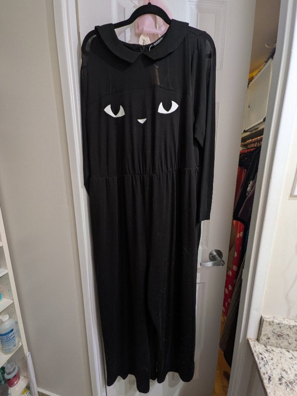 Bloomchic Black cat romper with pockets